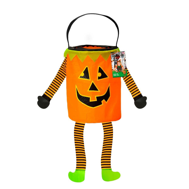 Halloween Tas Pompoen Met Armen En Benen van Widmann koop je bij Partywinkel