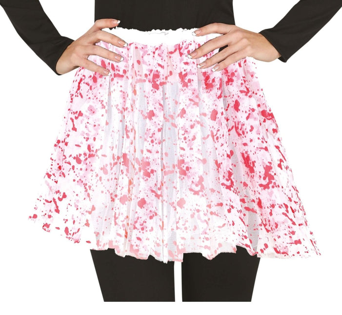 Halloween Tutu Dames Bloederig 40cm - Partywinkel - 8434077190234