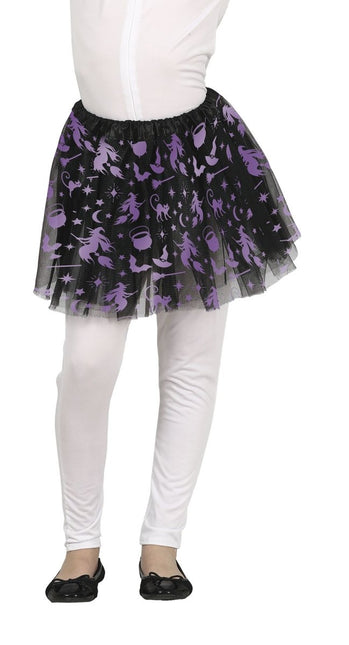 Halloween Tutu Meisje Heks 30cm - Partywinkel - 8434077190920