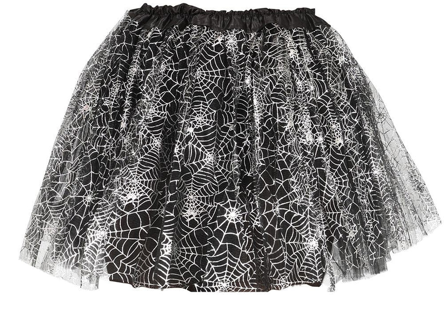 Halloween Tutu Meisje Spinnenweb 30cm - Partywinkel - 8434077190135