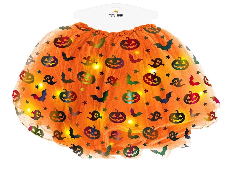 Halloween Tutu Oranje Dames 40cm - Partywinkel - 8434077190951
