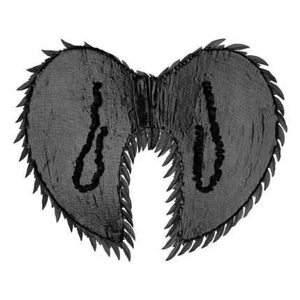 Halloween Vleugels Zwart Engel 55cm van Boland koop je bij Partywinkel