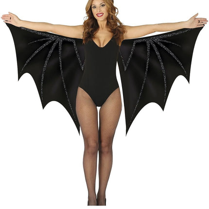 Halloween Vleugels Zwart Vleermuis 1,7m - Partywinkel - 8434077168806