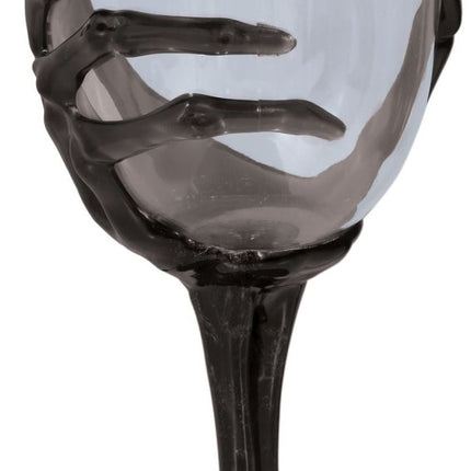 Halloween Wijnglas Skelet Hand 18,5cm van Fiestas Guirca koop je bij Partywinkel