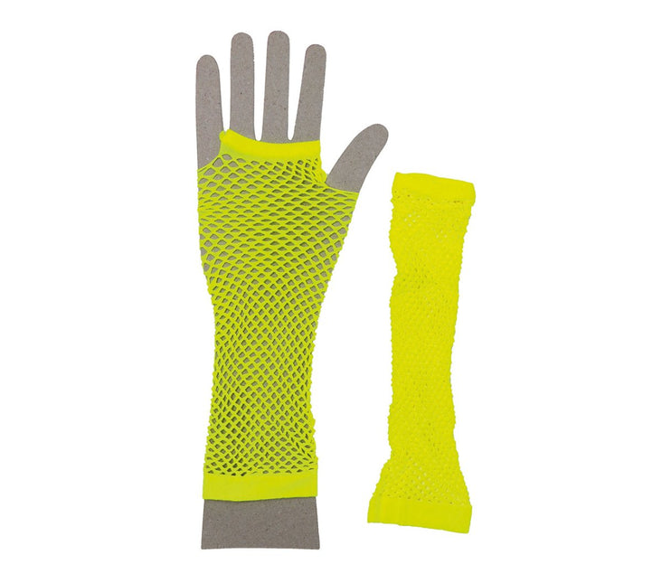 Handschoen Visnet Neon Geel van Fiestas Guirca koop je bij Partywinkel