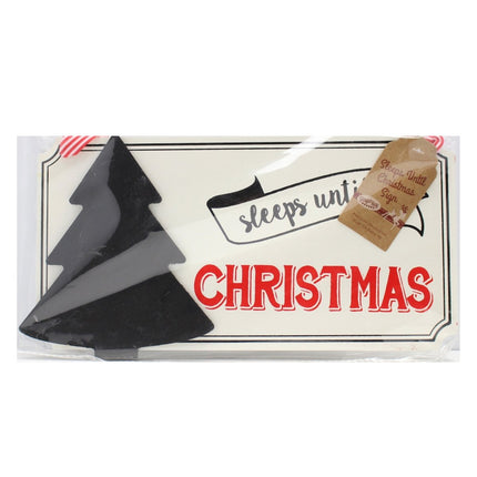 Hangbord Sleeps Until Christmas 21,5cm van Ginger Ray koop je bij Partywinkel
