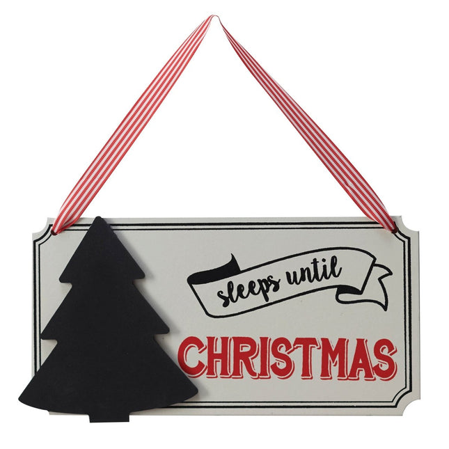 Hangbord Sleeps Until Christmas 21,5cm van Ginger Ray koop je bij Partywinkel