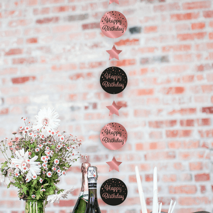 Hangdecoratie 21 Jaar Roze Zwart 20,5cm van Paper Dreams koop je bij Partywinkel