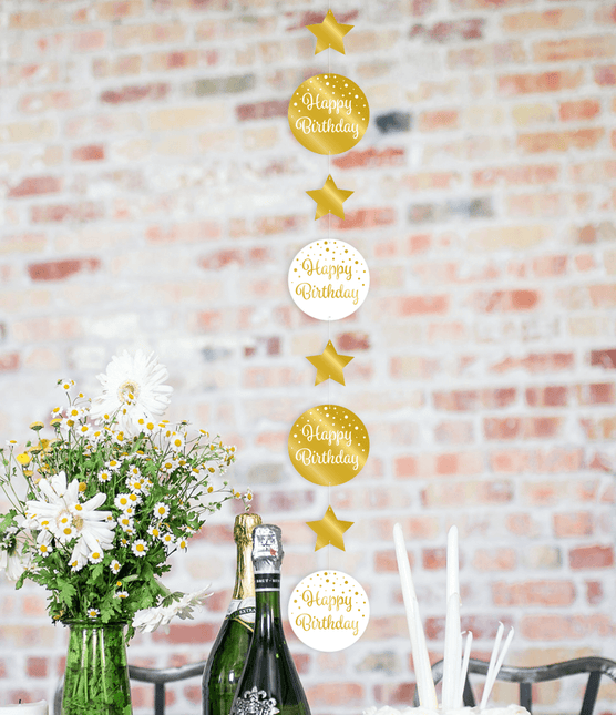 Hangdecoratie 30 Jaar Goud Wit 20,5cm van Paper Dreams koop je bij Partywinkel