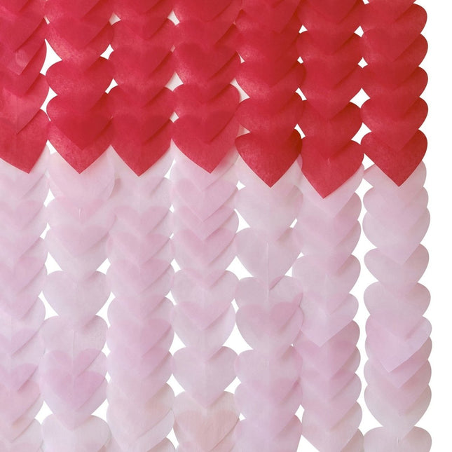 Hangdecoratie Ombre Hartjes 13cm van Ginger Ray koop je bij Partywinkel