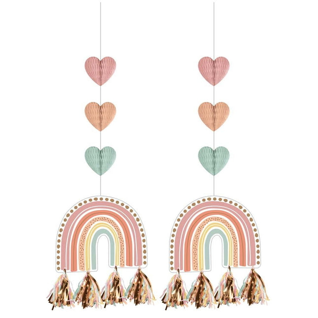 Hangdecoratie Regenboog 91cm 2st van Creative Converting koop je bij Partywinkel