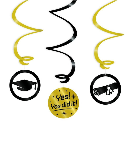Hangdecoratie You Did It 14cm 3st van Paper Dreams koop je bij Partywinkel