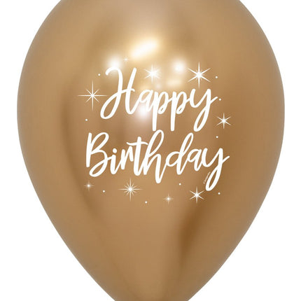 Happy Birthday Ballonnen Gekleurd 30cm 25st van Sempertex koop je bij Partywinkel