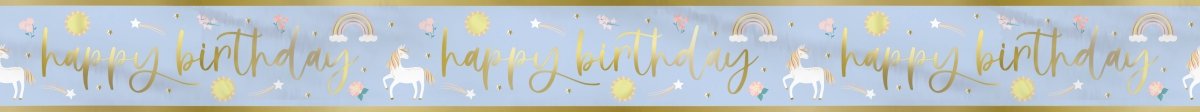 Happy Birthday Banner Unicorn van Unique koop je bij Partywinkel