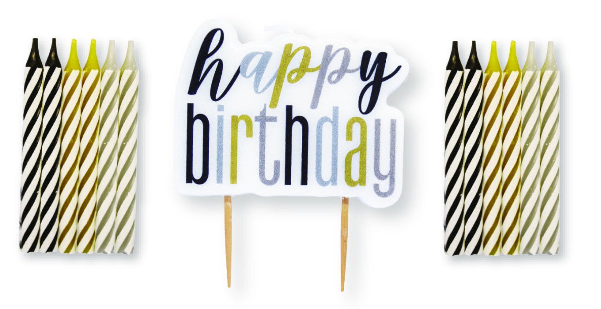 Happy Birthday Kaarsen Gekleurd 13st van Unique koop je bij Partywinkel