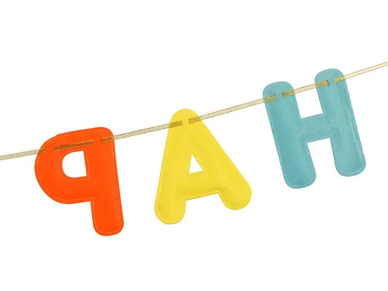 Happy Birthday Letterslinger Gekleurd Vilt 3m van Partydeco koop je bij Partywinkel