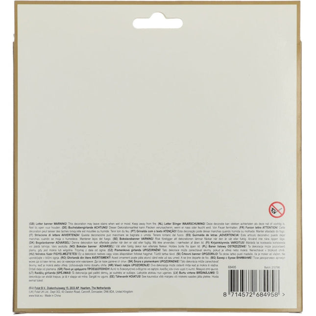 Happy Birthday Letterslinger Golden Dusk 1,5m van Folat koop je bij Partywinkel