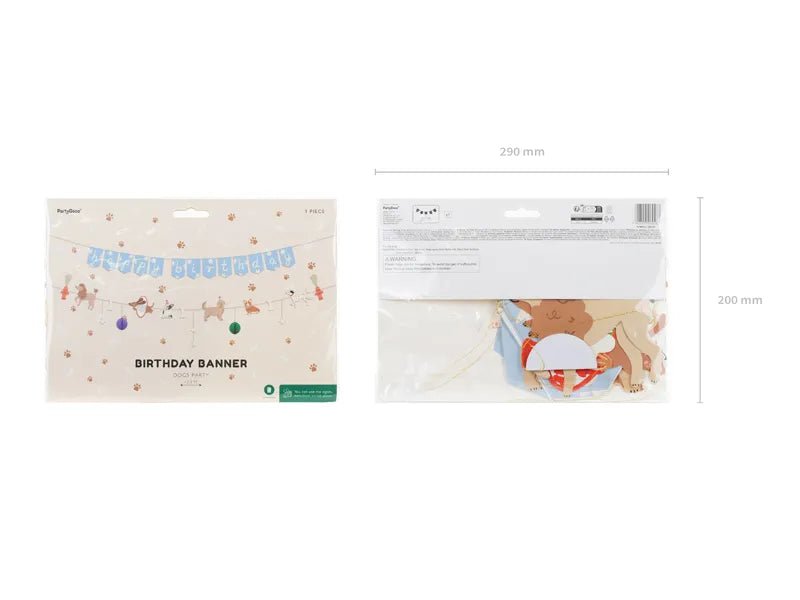 Happy Birthday Letterslinger Honden 2,1m van Partydeco koop je bij Partywinkel