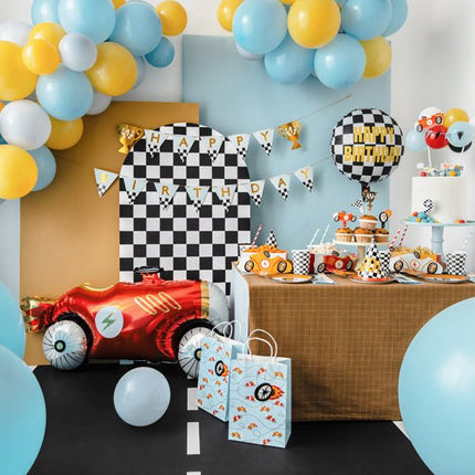 Happy Birthday Letterslinger Race Vlag 3m van Partydeco koop je bij Partywinkel
