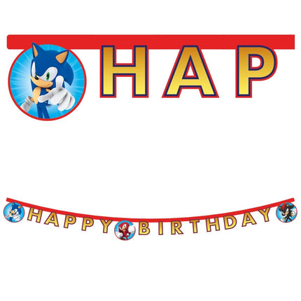 Happy Birthday Letterslinger Sonic 2m van Procos koop je bij Partywinkel