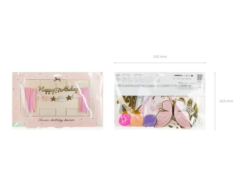 Happy Birthday Letterslinger Unicorn 2,3m van Partydeco koop je bij Partywinkel