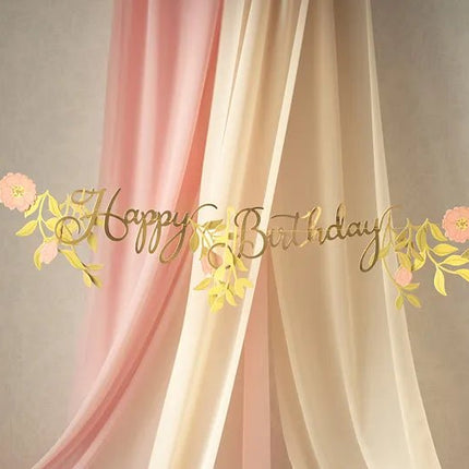 Happy Birthday Slinger Bloemen 1,3m van Partydeco koop je bij Partywinkel