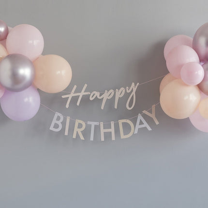 Happy Birthday Slinger Met Ballonnen 1,5m van Ginger Ray koop je bij Partywinkel