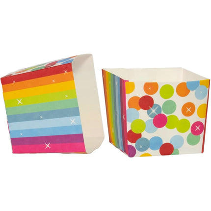 Happy Birthday Snoepbakjes Regenboog Confetti 5st van Folat koop je bij Partywinkel