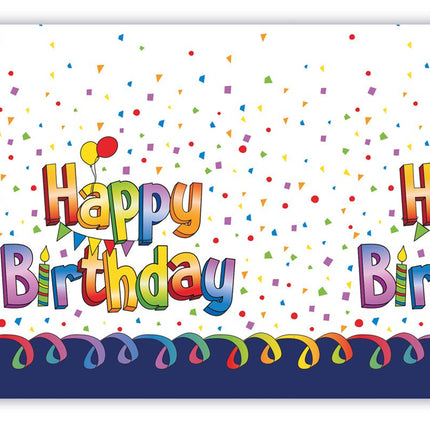 Happy Birthday Tafelkleed 1,8m van Procos koop je bij Partywinkel