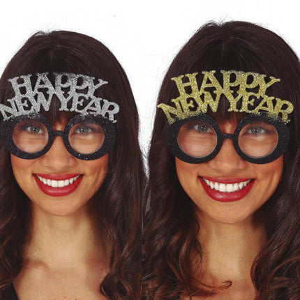 Happy New Year Bril Goud Zilver van Fiestas Guirca koop je bij Partywinkel