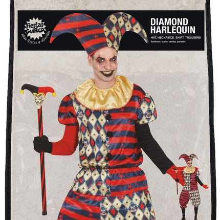 Harlekijn Halloween Kostuum Heren Diamant van Fiestas Guirca koop je bij Partywinkel