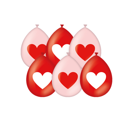 Hartjes Ballonnen 30cm 6st van Paper Dreams koop je bij Partywinkel