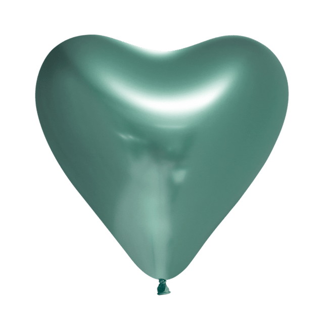 Hartjes Ballonnen Groen 30cm 6st van WeFiesta koop je bij Partywinkel