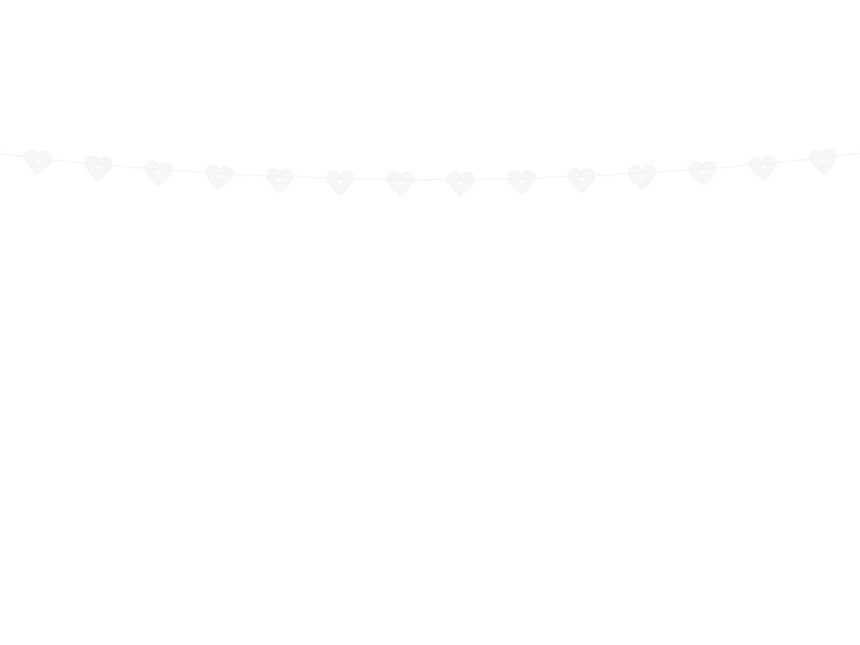 Hartjes Slinger Wit 1,8m van Partydeco koop je bij Partywinkel