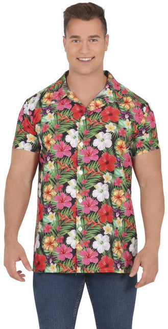 Hawaii Blouse Heren Bloemen van Fiestas Guirca koop je bij Partywinkel