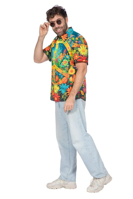 Hawaii Blouse Heren Hippie van Wilbers & Wilbers koop je bij Partywinkel