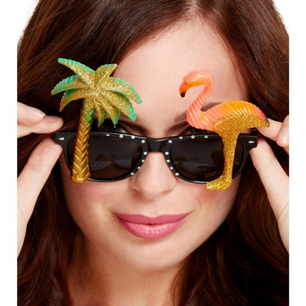 Hawaii Bril Flamingo van Smiffys koop je bij Partywinkel