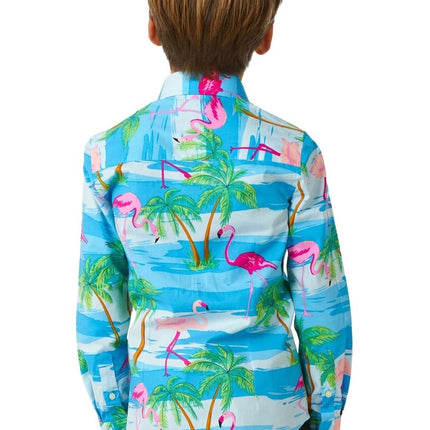 Hawaii Flamingo Overhemd Jongen OppoSuits van OppoSuits koop je bij Partywinkel