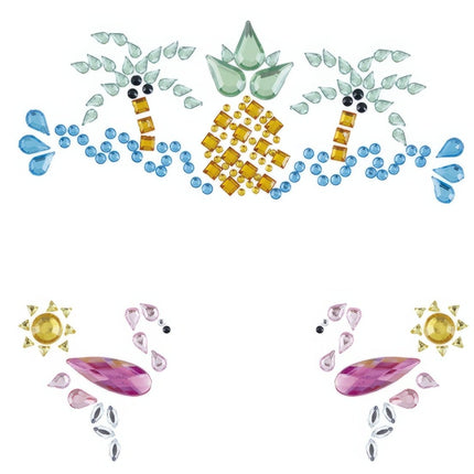 Hawaii Gezicht Stickers van Fiestas Guirca koop je bij Partywinkel