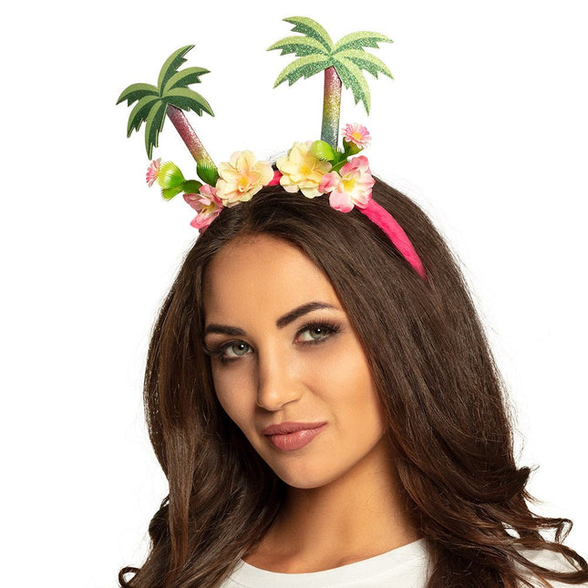 Hawaii Haarband Palmboom - Partywinkel - 8712026525093