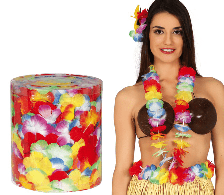 Hawaii Ketting Gekleurd 25st van Fiestas Guirca koop je bij Partywinkel
