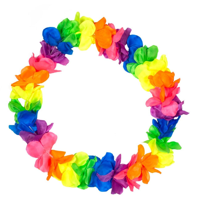 Hawaii Krans Regenboog 95cm van Folat koop je bij Partywinkel