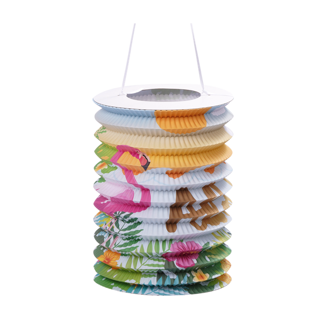 Hawaii Lampion Gekleurd 25cm 2st van WeFiesta koop je bij Partywinkel