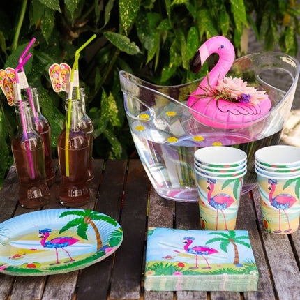 Hawaii Servetten Flamingo 33cm 20st van Folat koop je bij Partywinkel