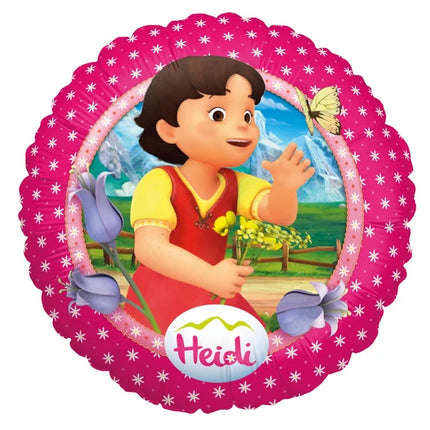 Globo de helio Heidi rosa vacío, 45 cm