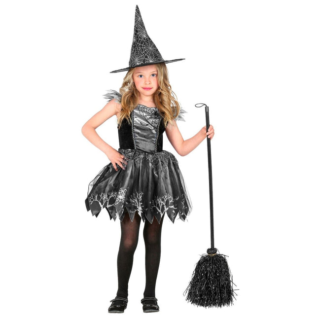 Heks Kostuum Zwart Zilver Meisje van Widmann koop je bij Partywinkel