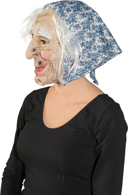 Heks Masker Met Bauwe Hoofddoek En Haar van Orlob koop je bij Partywinkel