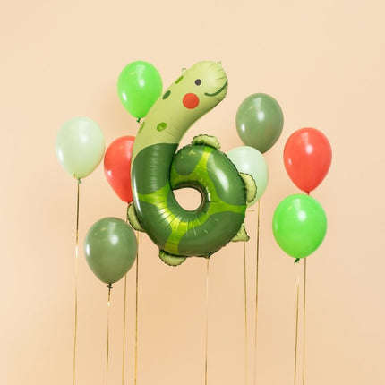 Helium Ballon 6 Jaar Schildpad Leeg 86cm van Partydeco koop je bij Partywinkel