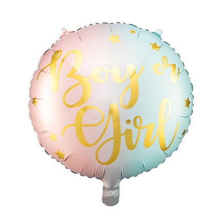 Helium Ballon Boy Or Girl Leeg 35cm van Partydeco koop je bij Partywinkel