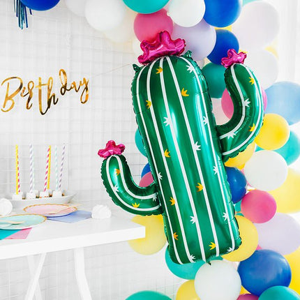 Helium Ballon Cactus Leeg 82cm van Partydeco koop je bij Partywinkel
